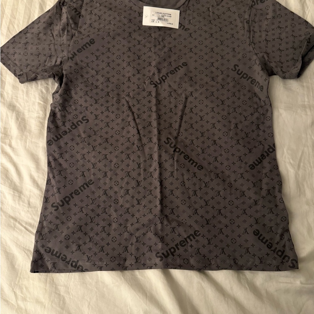 Louis Vuitton x Supreme Monogram Logo T-Shirt – Size Large